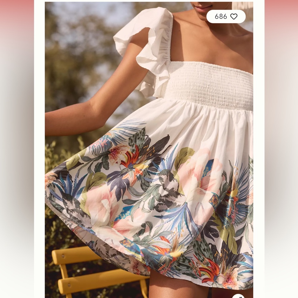 New ruffle sleeve mini dress Anthropologie XL